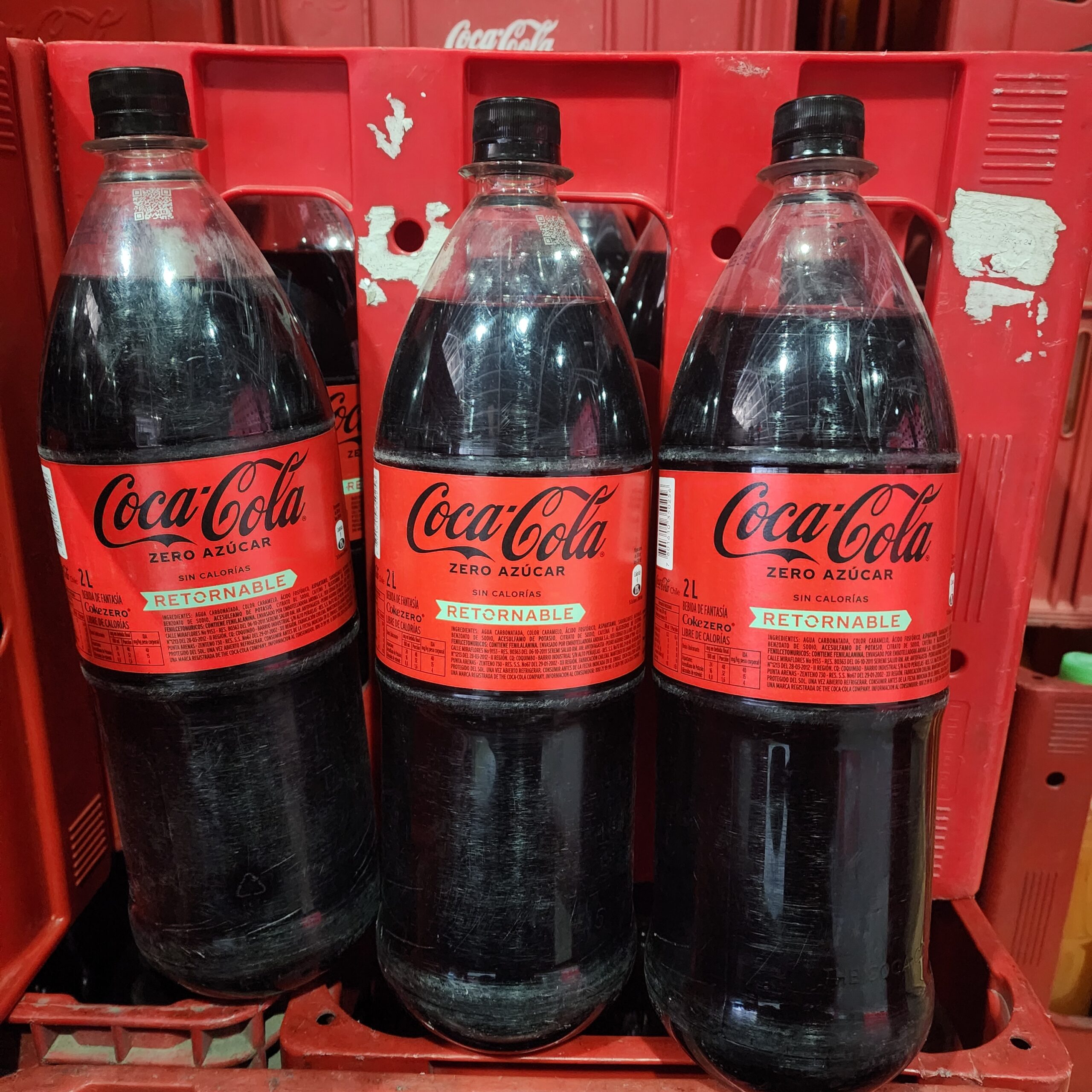 Coca Cola ZERO 2 litros (Retornable) x 8 unidades
