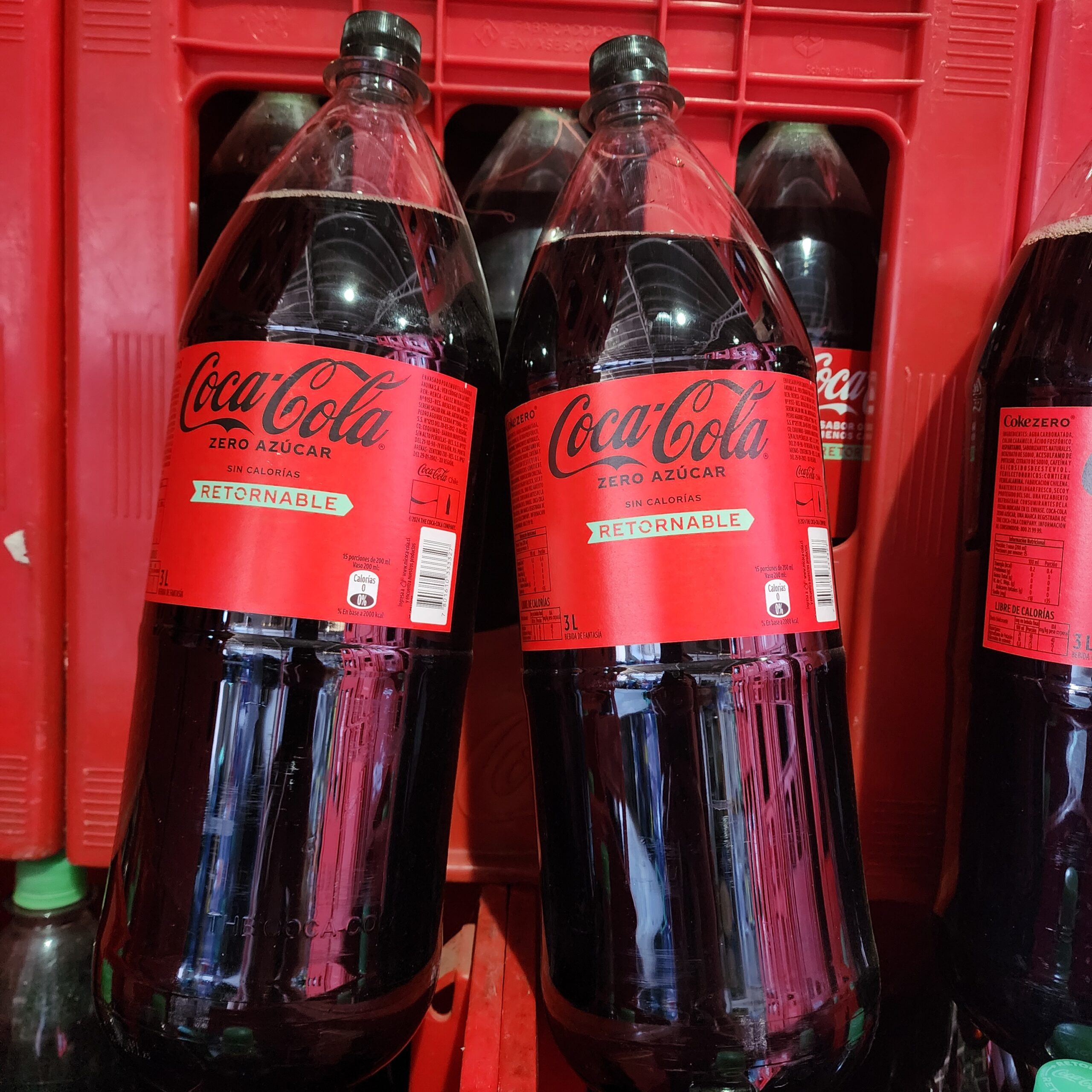 Coca Cola ZERO 3 litros (Retornable) x 6 unidades